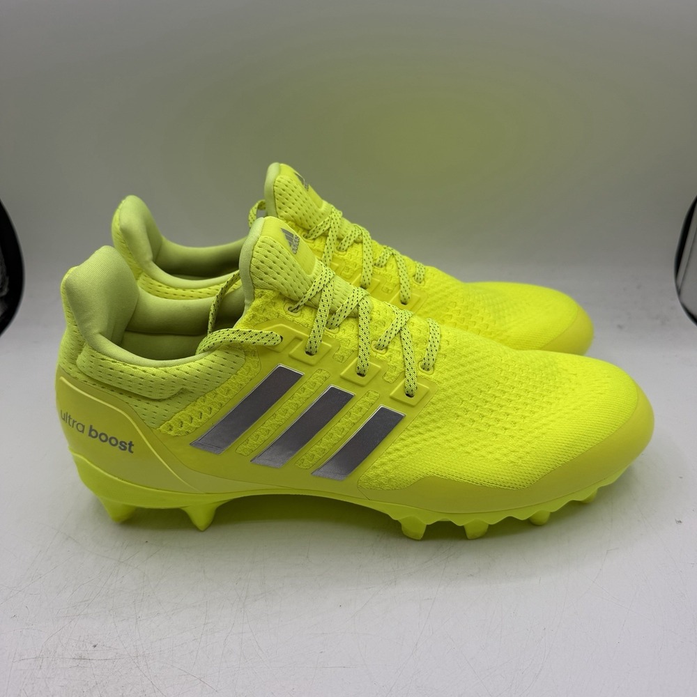Adidas UltraBoost NBY Football Cleats Mens Sz 12.5 Neon Solar Yellow JP7413 NWT